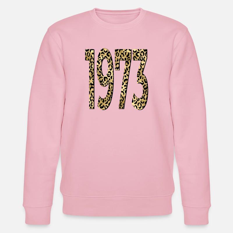Birthday 1973 Leopard Print - Stanley/Stella CHANGER Unisex Organic Sweatshirt - cotton pink