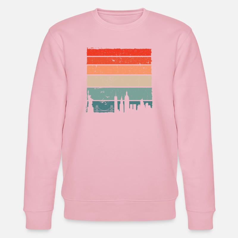 Sunset Skyline Farbverlauf - Stanley/Stella Unisex Bio-Sweatshirt CHANGER  - Hellrosa