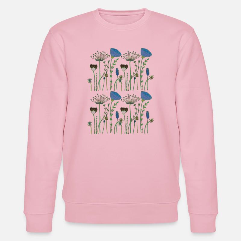 Fleurs séchées - Sweat bio CHANGER Stanley/Stella Unisexe - rose pâle