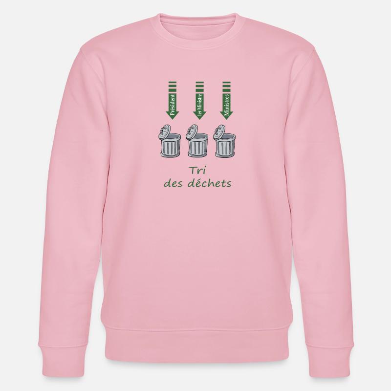 Tri des déchets - Sweat bio CHANGER Stanley/Stella Unisexe - rose pâle