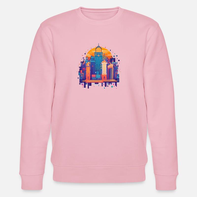 Bunte Stadt - Stanley/Stella Unisex Bio-Sweatshirt CHANGER  - Hellrosa