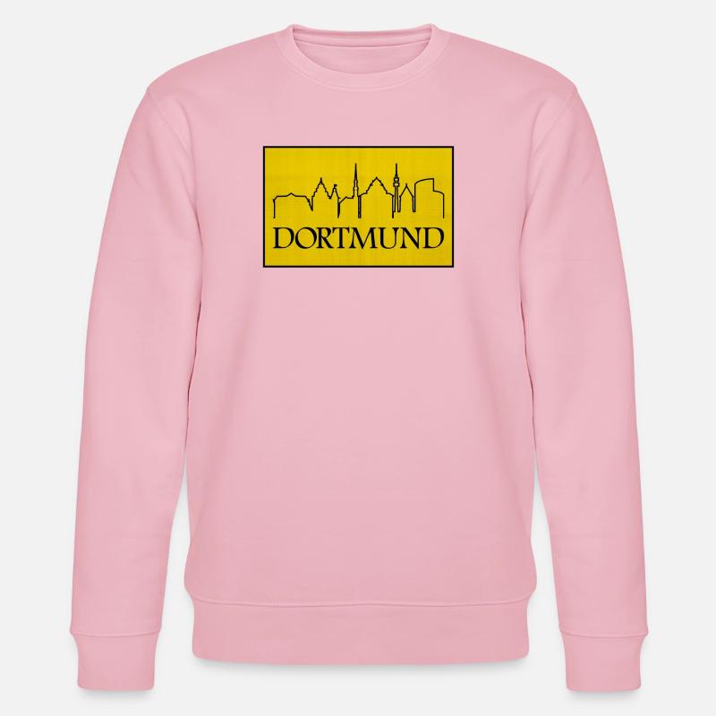 Dortmund Skyline Gelb Design - Stanley/Stella Unisex Bio-Sweatshirt CHANGER  - Hellrosa