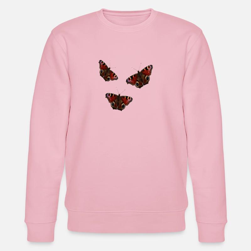 Schmetterlinge - Stanley/Stella Unisex Bio-Sweatshirt CHANGER  - Hellrosa