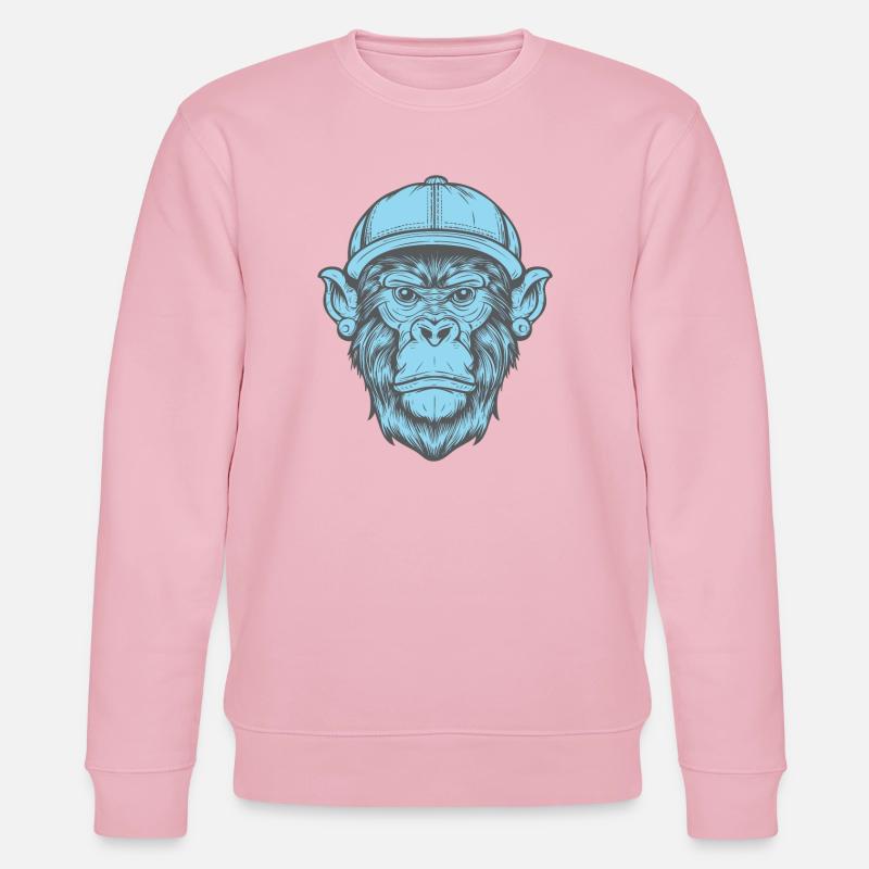 Funky Affe - Stanley/Stella Unisex Bio-Sweatshirt CHANGER  - Hellrosa