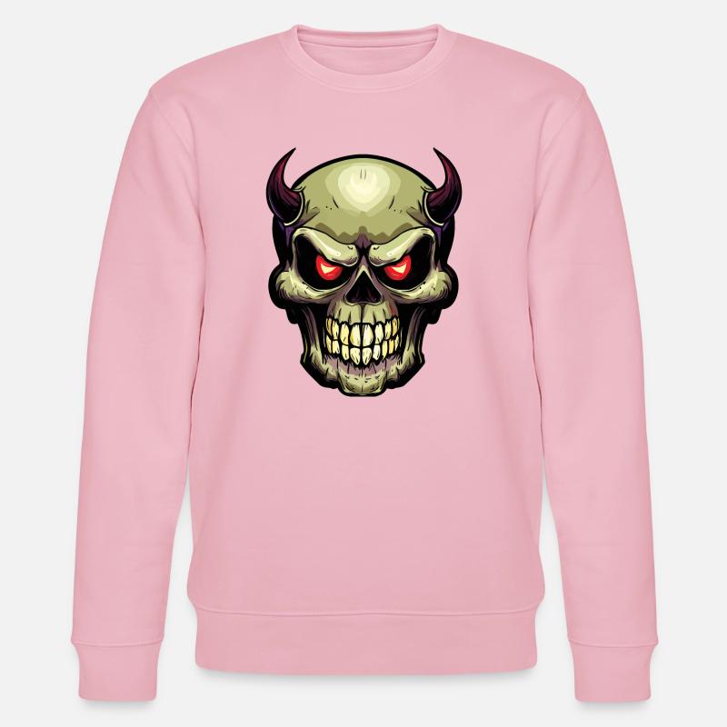 Schädel - Stanley/Stella Unisex Bio-Sweatshirt CHANGER  - Hellrosa