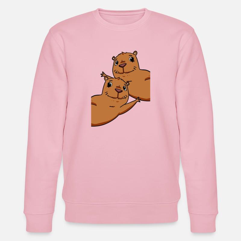 Capybara Wasserschwein - Sweat bio CHANGER Stanley/Stella Unisexe - rose pâle