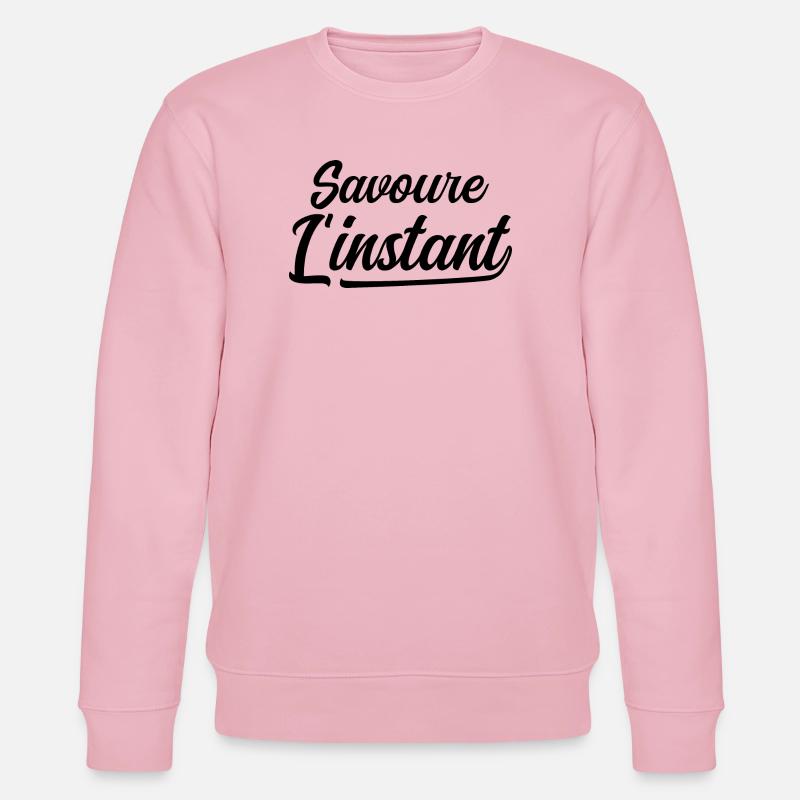 Savoure l'instant - Sweat bio CHANGER Stanley/Stella Unisexe - rose pâle