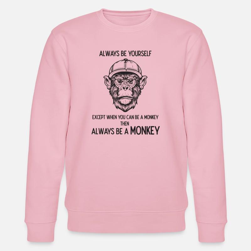 Sei immer ein Affe - Stanley/Stella Unisex Bio-Sweatshirt CHANGER  - Hellrosa