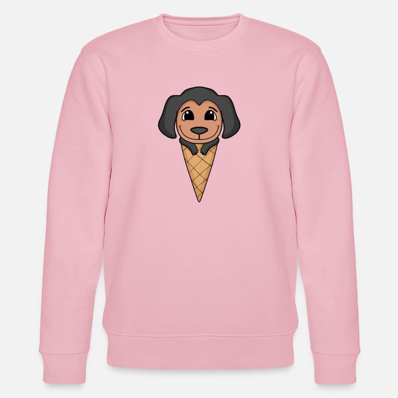 Dobermann Eis Motiv - Stanley/Stella Unisex Bio-Sweatshirt CHANGER  - Hellrosa