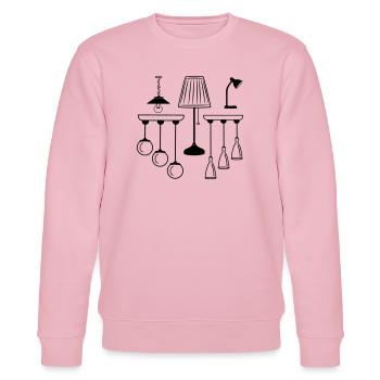 Sammlung von Lampen und Beleuchtung - Stanley/Stella Unisex Bio-Sweatshirt CHANGER  - Hellrosa - Vorne - Jaron (178cm) & Liana (172cm)