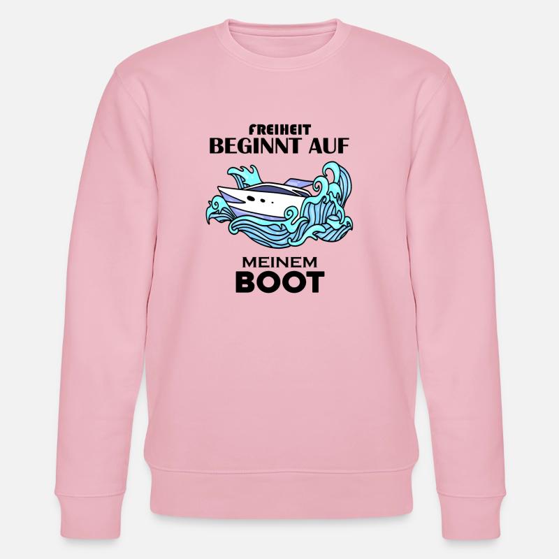 Boote Motorboot - Stanley/Stella Unisex Bio-Sweatshirt CHANGER - Hellrosa