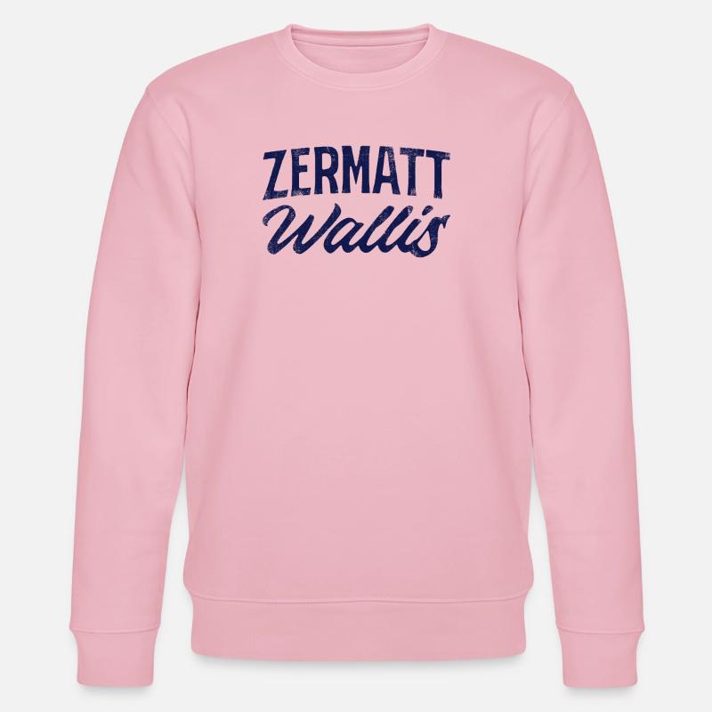 Zermatt Wallis Alpine Script - Stanley/Stella Unisex Bio-Sweatshirt CHANGER  - Hellrosa