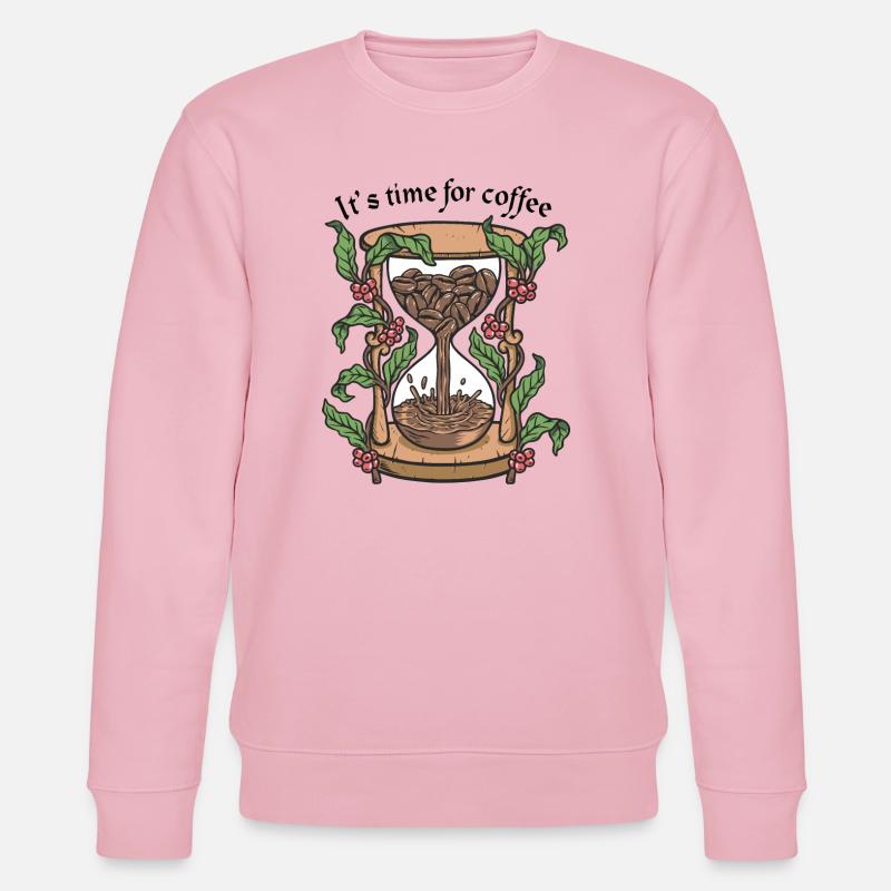 Coffee Time Botanische Sanduhr - Stanley/Stella Unisex Bio-Sweatshirt CHANGER  - Hellrosa