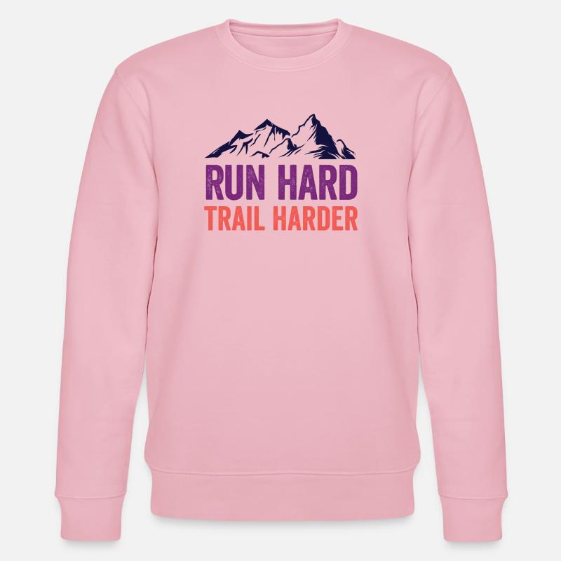 Laufen Sie hart. Härterer Trail. - Stanley/Stella Unisex Bio-Sweatshirt CHANGER  - Hellrosa