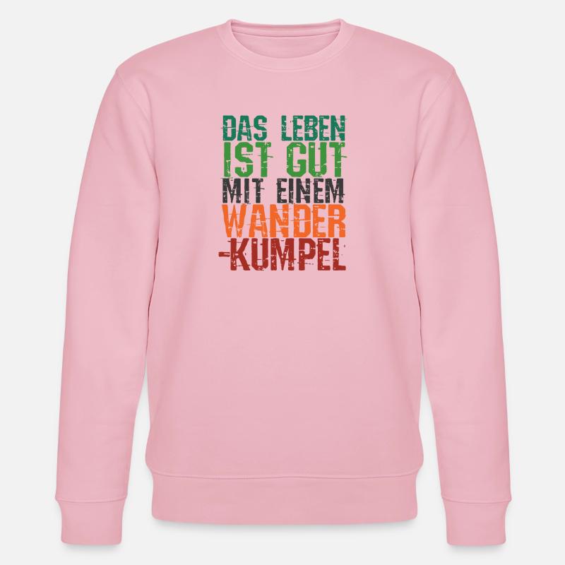 Wanderwege Wanderer Statement Klettern Wandern - Stanley/Stella Unisex Bio-Sweatshirt CHANGER  - Hellrosa