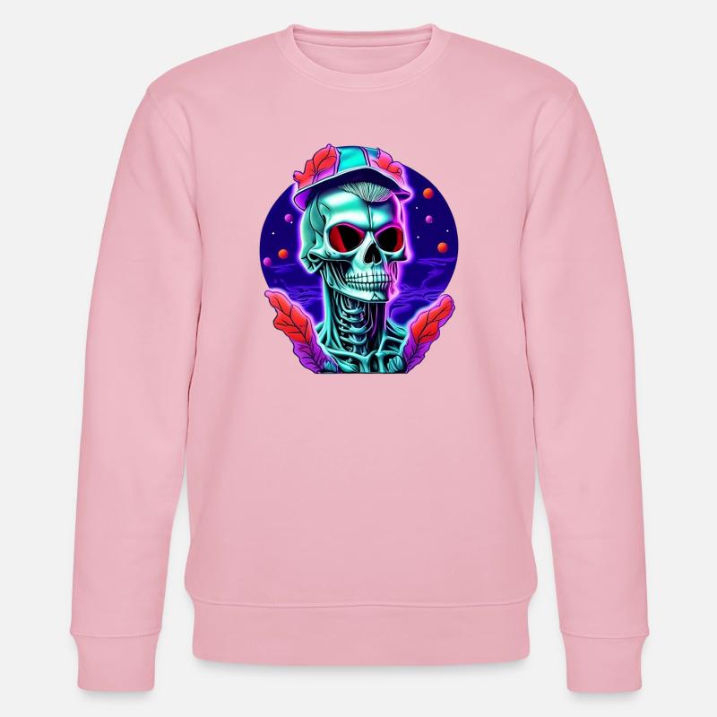 Skelett mit Kappe - Stanley/Stella Unisex Bio-Sweatshirt CHANGER  - Hellrosa