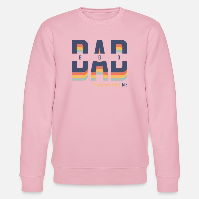 Dad Bod powered by Me - Stanley/Stella Unisex Bio-Sweatshirt CHANGER  - Hellrosa