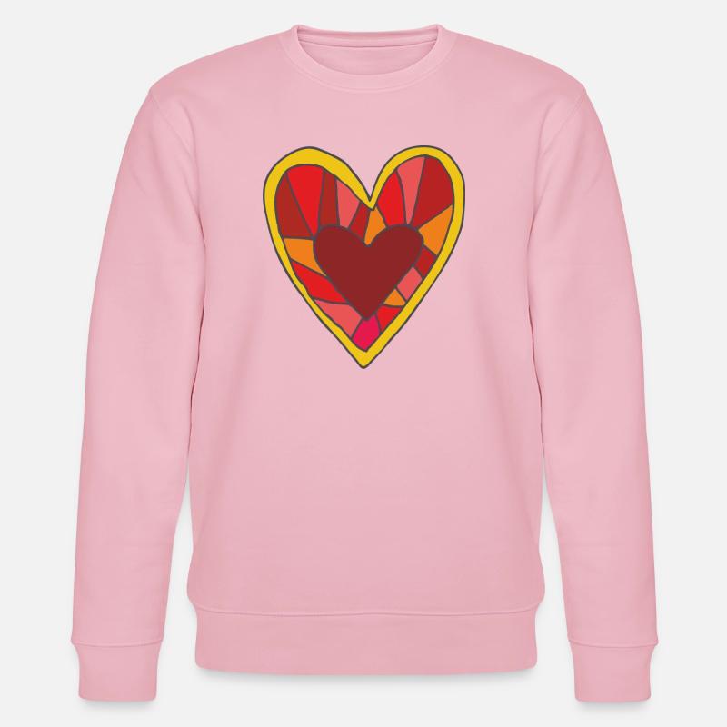 herz in kunst - Stanley/Stella Unisex Bio-Sweatshirt CHANGER  - Hellrosa