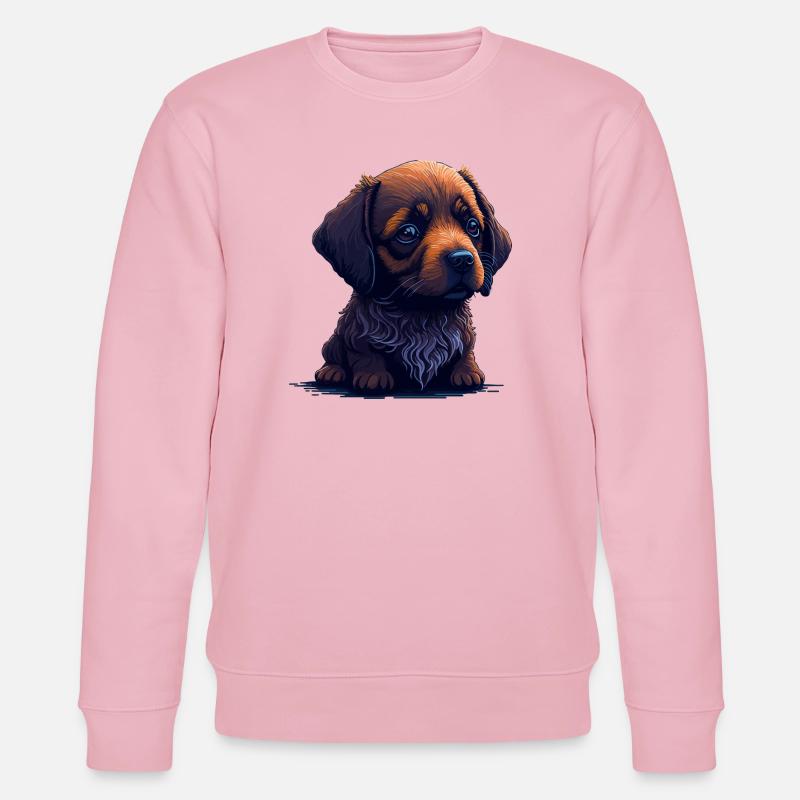 Dackel im Digital Style - Stanley/Stella Unisex Bio-Sweatshirt CHANGER  - Hellrosa