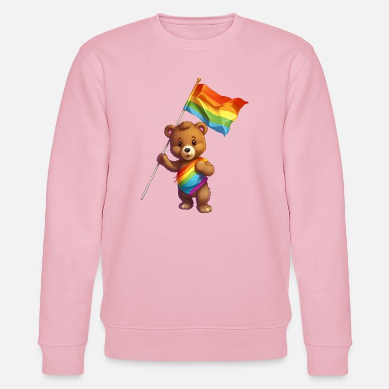 Liebe ist eine Bärennotwendigkeit - Stanley/Stella Unisex Bio-Sweatshirt CHANGER  - Hellrosa