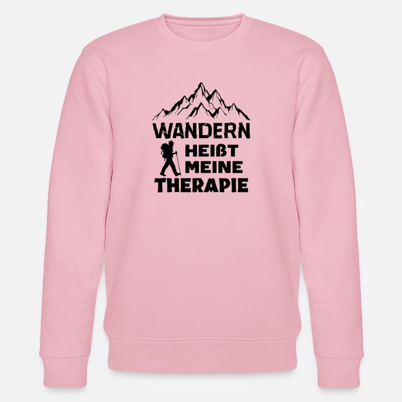 Bergwanderung Wanderung Wanderer Wandern Statement - Stanley/Stella Unisex Bio-Sweatshirt CHANGER  - Hellrosa