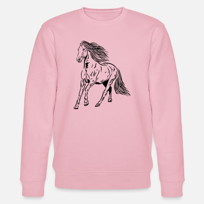 Pferd Hengst - Stanley/Stella Unisex Bio-Sweatshirt CHANGER  - Hellrosa