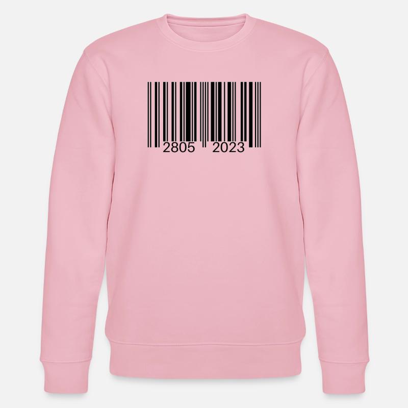 Code-barres - Sweat bio CHANGER Stanley/Stella Unisexe - rose pâle