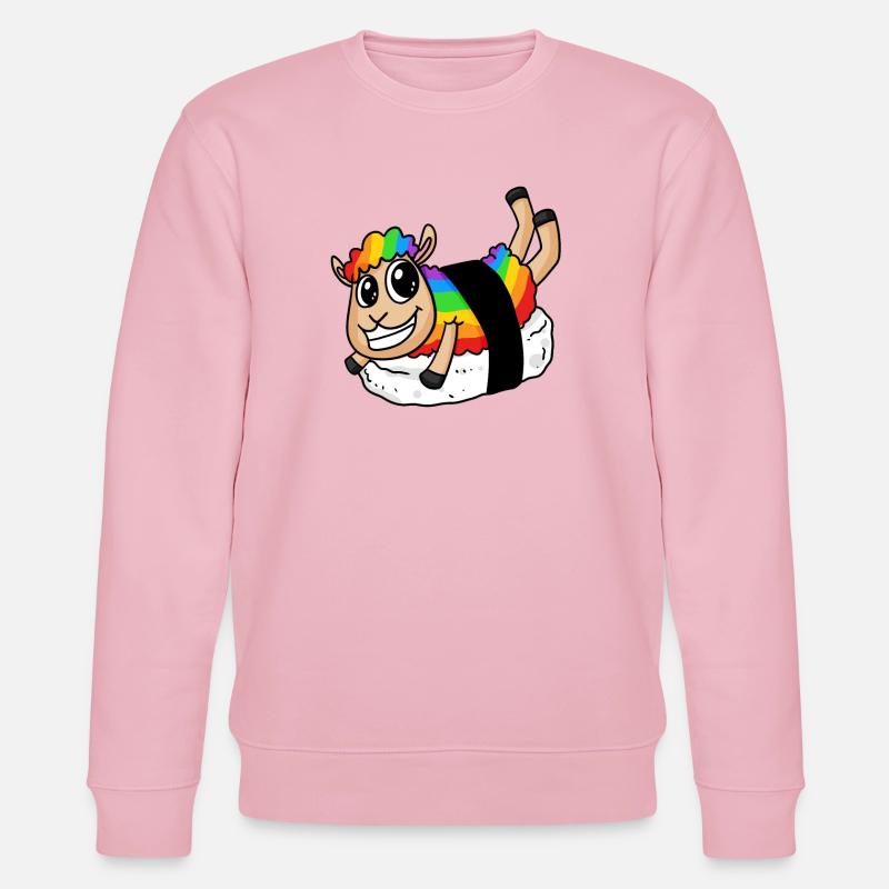 Regenbogen Sushi Schaf - Stanley/Stella Unisex Bio-Sweatshirt CHANGER  - Hellrosa