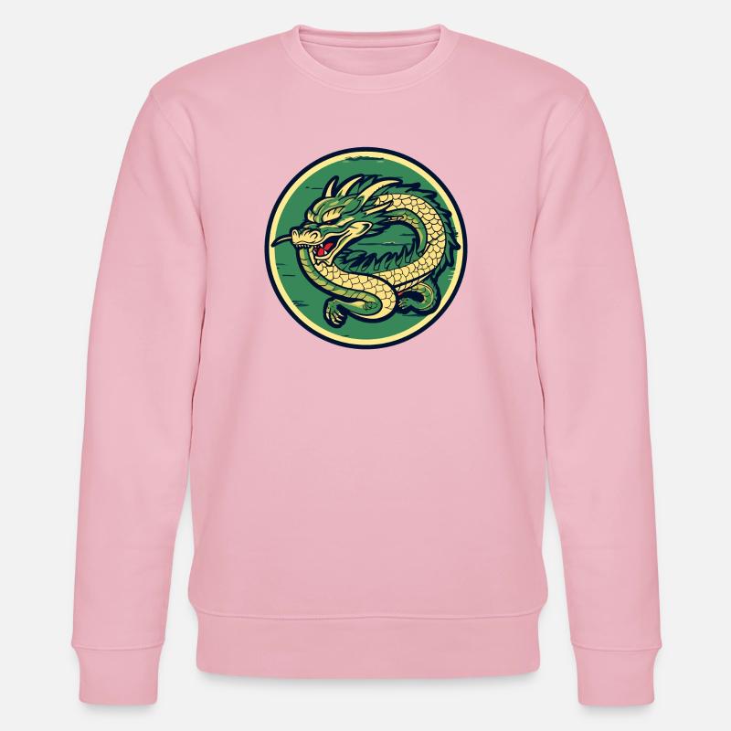 Dragon Crest Circle Patch - Stanley/Stella Unisex Bio-Sweatshirt CHANGER  - Hellrosa