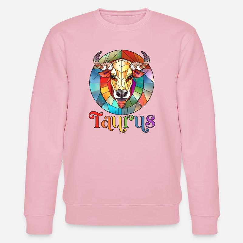 Taurus, zodiac sign, horoscope - Stanley/Stella CHANGER Unisex Organic Sweatshirt - cotton pink