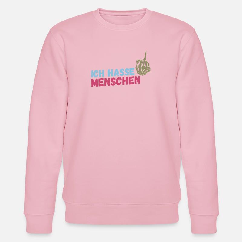 Ich Hasse Menschen - Stanley/Stella Unisex Bio-Sweatshirt CHANGER - Hellrosa