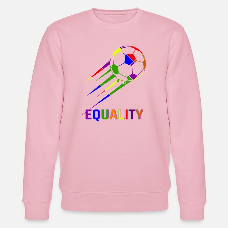 Fußball Regenbogen WM Equality - Stanley/Stella Unisex Bio-Sweatshirt CHANGER - Hellrosa