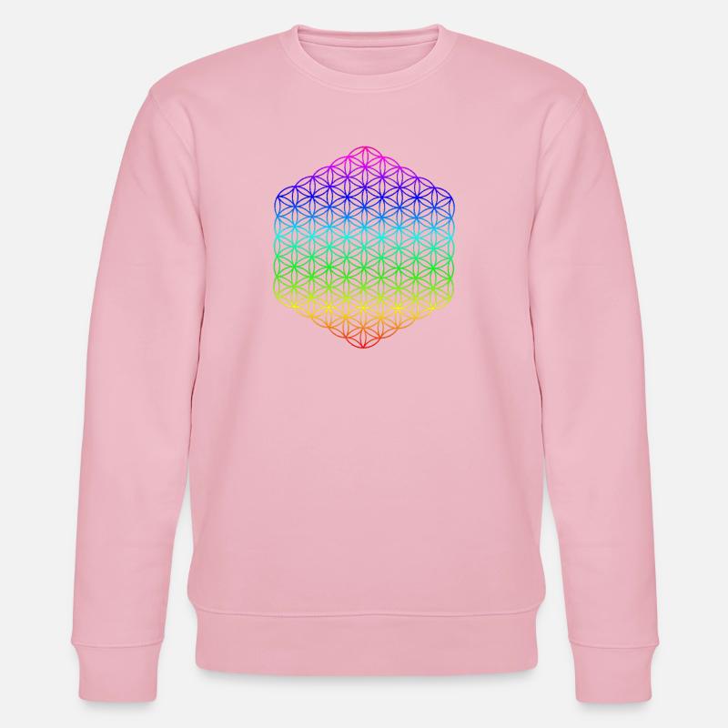 Blume des Lebens - 5. Dimension - Mandala - Stanley/Stella Unisex Bio-Sweatshirt CHANGER  - Hellrosa
