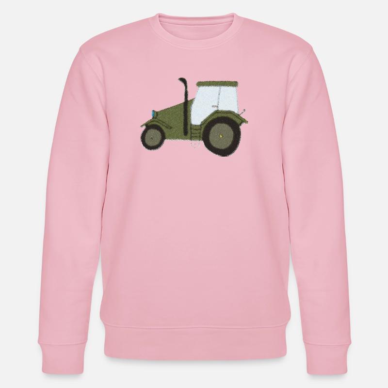Tracteur Oldtimer Impressionnisme - Sweat bio CHANGER Stanley/Stella Unisexe - rose pâle