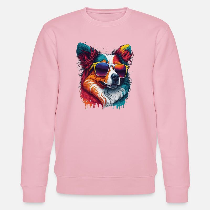 cooler Hund - Stanley/Stella Unisex Bio-Sweatshirt CHANGER  - Hellrosa