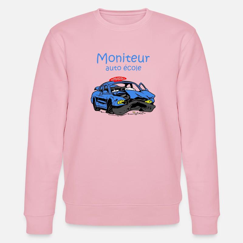 Moniteur auto-école - Sweat bio CHANGER Stanley/Stella Unisexe - rose pâle