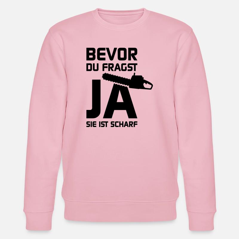 Sie ist scharf - Stanley/Stella Unisex Bio-Sweatshirt CHANGER  - Hellrosa