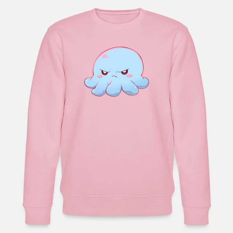 Blue grumpy octopus - Stanley/Stella Unisex Bio-Sweatshirt CHANGER  - Hellrosa