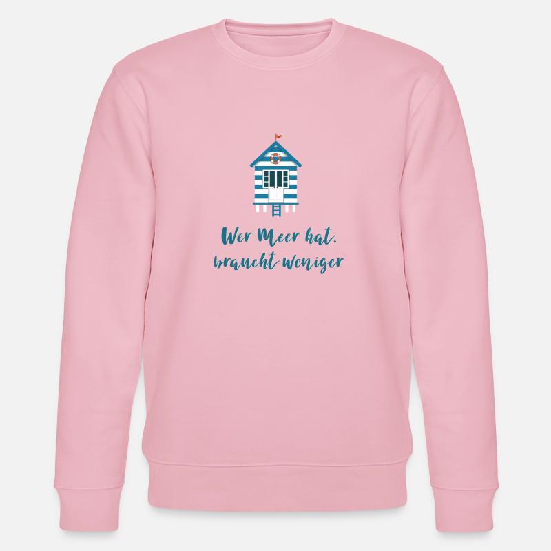 Wer Meer hat braucht weniger - Stanley/Stella Unisex Bio-Sweatshirt CHANGER  - Hellrosa