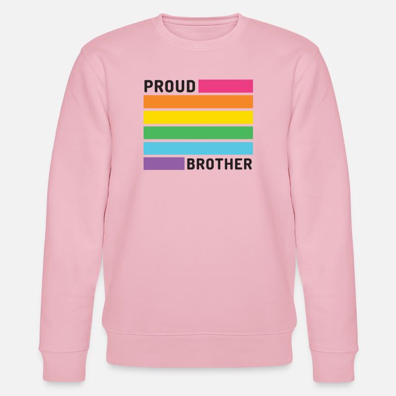 Pride Month LGBT - Stolzer Bruder - Stanley/Stella Unisex Bio-Sweatshirt CHANGER  - Hellrosa