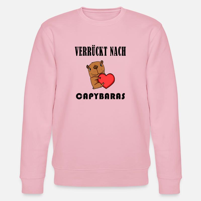 Capybara Wasserschwein Geschenk - Stanley/Stella Unisex Bio-Sweatshirt CHANGER  - Hellrosa