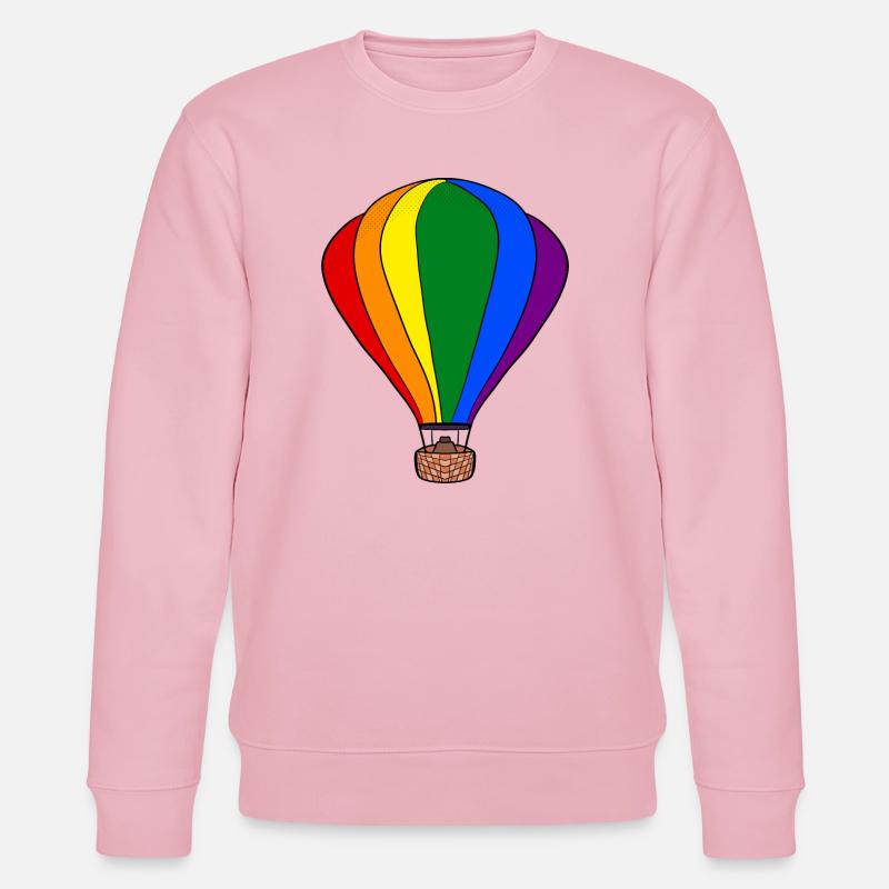 Regenbogen-Ballon - Stanley/Stella Unisex Bio-Sweatshirt CHANGER  - Hellrosa