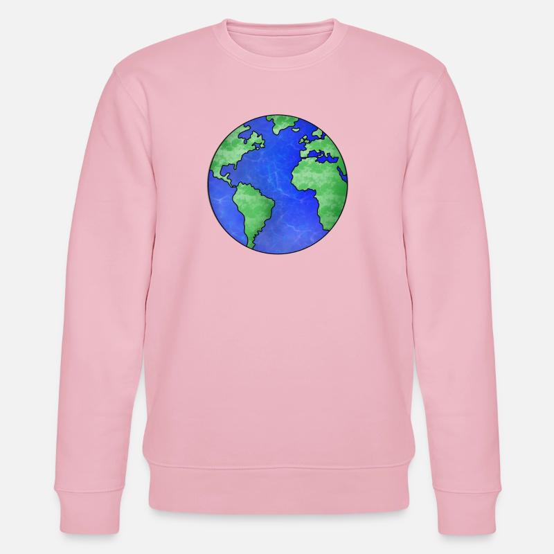 Unser Planet die Erde - Stanley/Stella Unisex Bio-Sweatshirt CHANGER  - Hellrosa