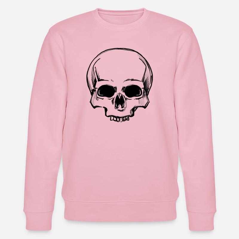 Crâne simple - Sweat bio CHANGER Stanley/Stella Unisexe - rose pâle