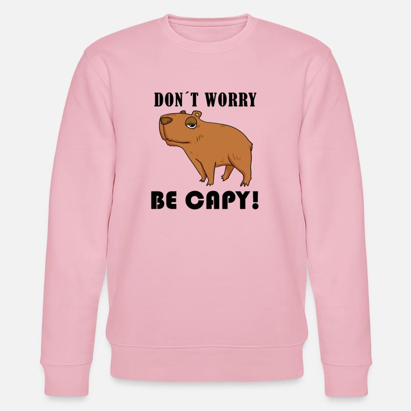 Capybara Capybara Gift - Stanley/Stella CHANGER Unisex Organic Sweatshirt - cotton pink