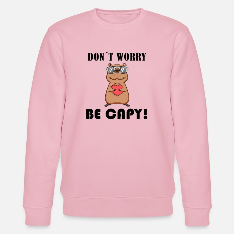 Capybara Capybara Gift - Stanley/Stella CHANGER Unisex Organic Sweatshirt - cotton pink