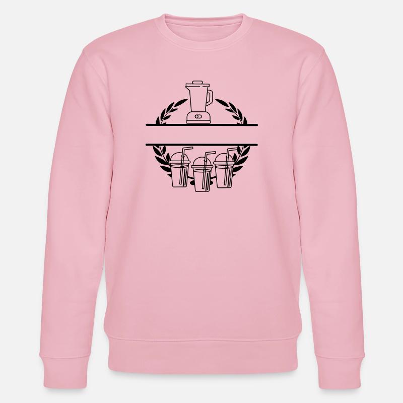 Mixer Smoothie im Lorbeerkranz transparent - Stanley/Stella Unisex Bio-Sweatshirt CHANGER  - Hellrosa