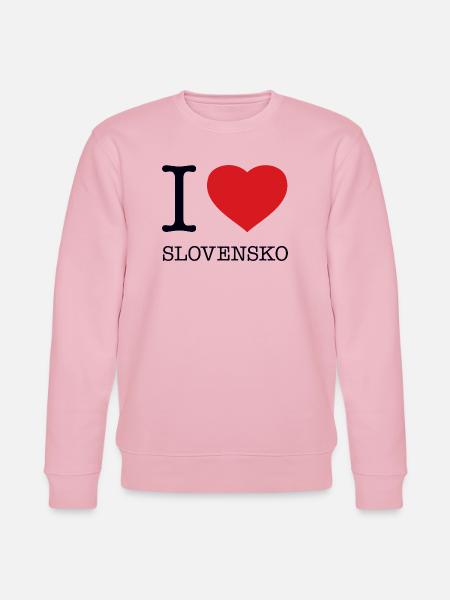 I LOVE SLOVAKIA Slowakei - Stanley/Stella Unisex Bio-Sweatshirt CHANGER - Hellrosa