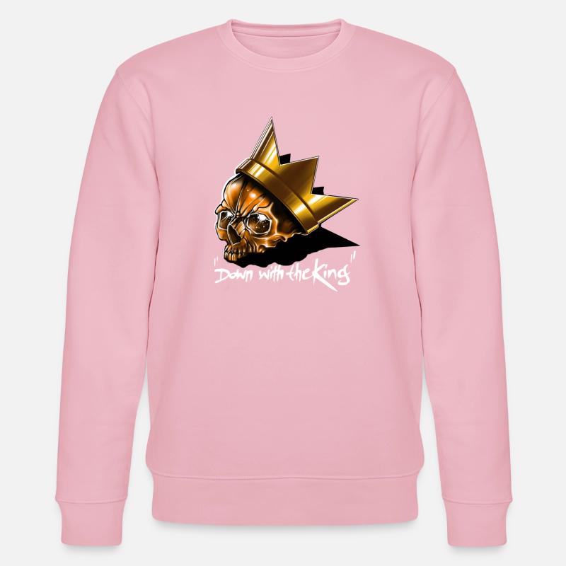 Down with the King - Stanley/Stella Unisex Bio-Sweatshirt CHANGER  - Hellrosa