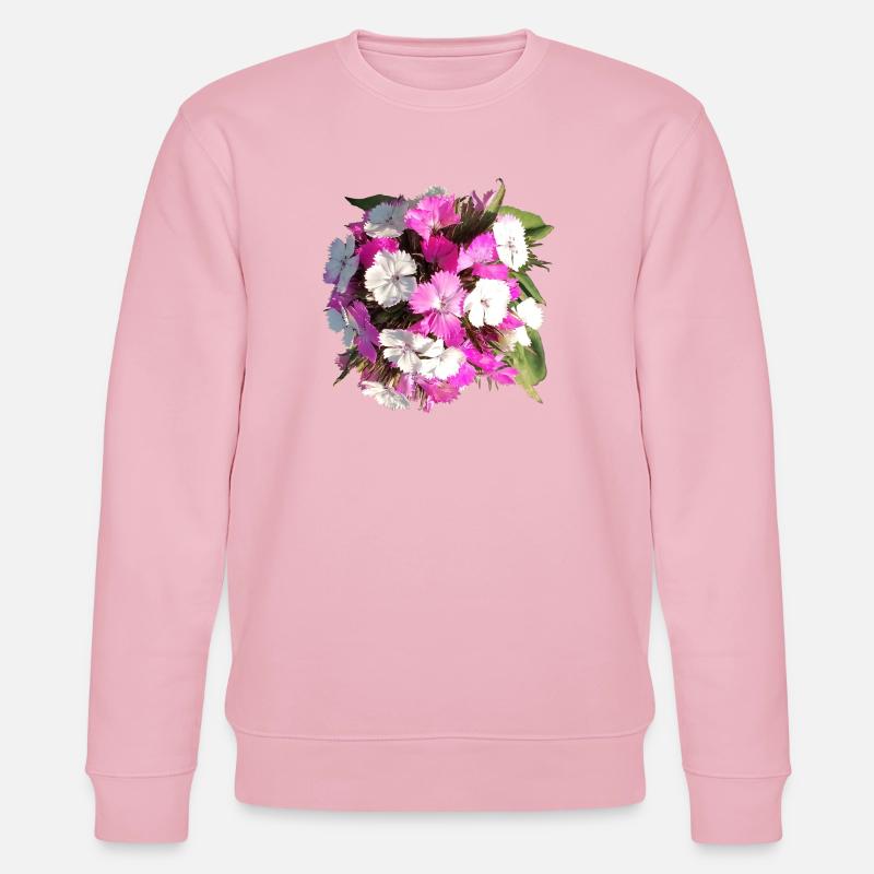 Bouquet d’œillets - Sweat bio CHANGER Stanley/Stella Unisexe - rose pâle
